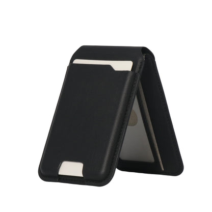 Black phone case with card slots on a white background
