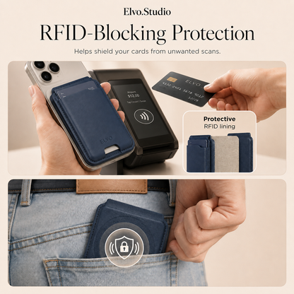 color-navy | ELVO Wallet navy RFID-blocking protection