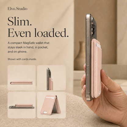 color-beige| ELVO Wallet beige slim profile with cards